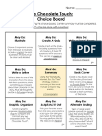 the chocolate touch choice board