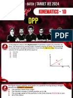 (DPP) - Kinematics 1D - 14th JUne