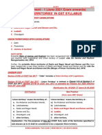 GST Amendment - 1 (June 2021 Exam Onwards) Union Territories' in GST Syllabus