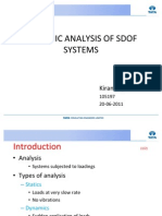 Dynamic Analysis of Sdof Systems: Kiran Raju Alluri