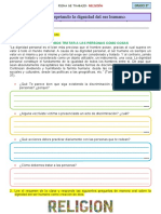 6° Ficha de Trabajo 06 de Octubre Religión