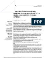 Beneficios Del Ejercicio Físico Acuático en La Readaptación de La Lesión Del Ligamento Cruzado Anterior