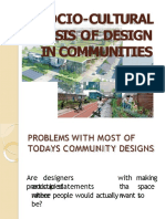Socio Cultural Basis of Design in Communities