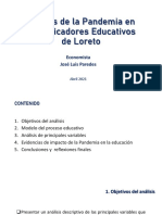 Efectos de La Pandemia en Los Indicadores Educativos