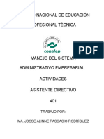 Manejo Del Sistema Admin. Empresarial