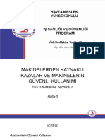 Maki̇nelerden Kaynakli Kazalar Ve Maki̇neleri̇n Güvenli̇ Kullanimi