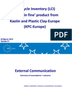 2019 03 20 - KPC LCI - Assumptions & Results - External - Kaolin Fine - Rev 01