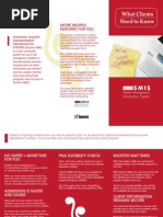 Shelter Management Information System 'What Clients Need to Know' - SMIS Client Brochure