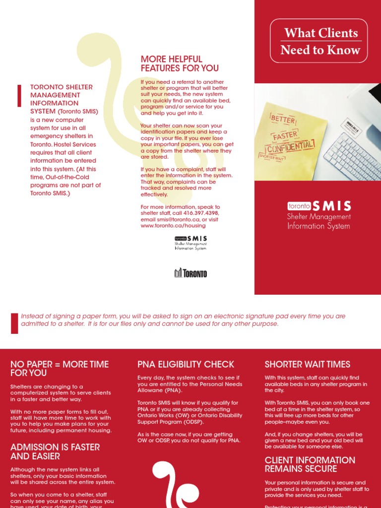 Shelter Management Information System 'What Clients Need To Know