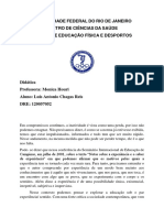 Fichamento Didática Do Texto Notas Sobre A Experiência e o Saber de Experiência