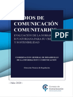 Medios de Comunicación Comunitarios Evaluación de La Normativa Ecuatoriana para Su Creación y Sostenibilidad