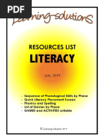 Resources List: Literacy