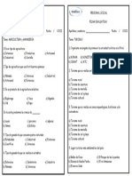 Ficha Evaluativa de Personal Social La Agricultura - Ganadería y Turismo