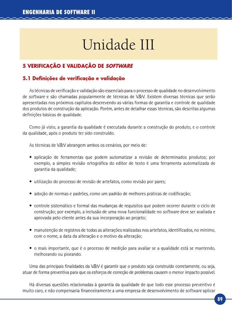 Verificação e Validação em Software | PDF | Testes de software | Programas