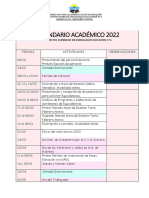 Calendario Academico 2022