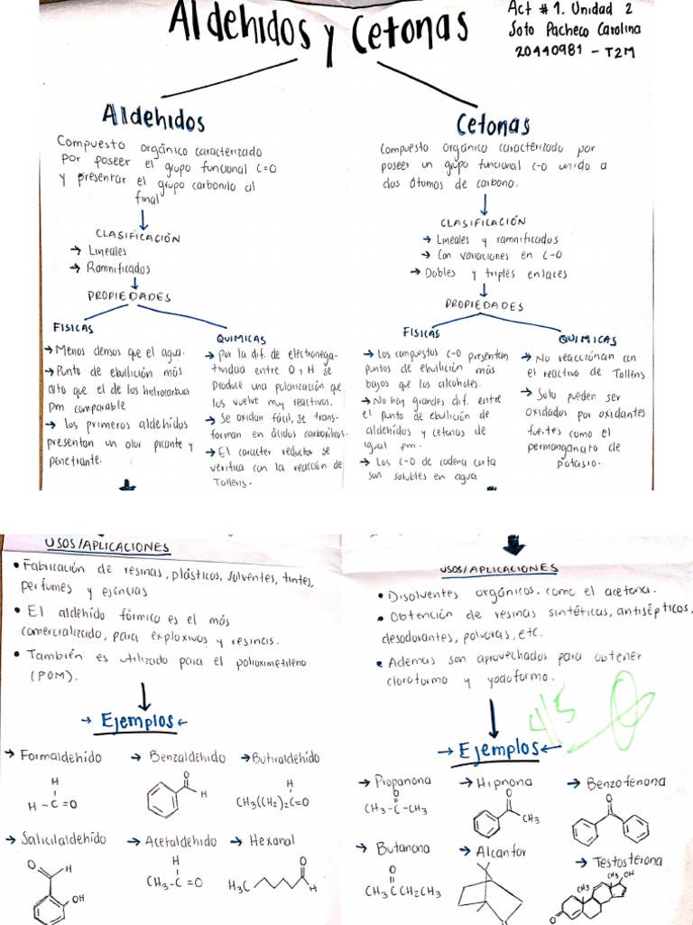 Mapa Conceptual: Aldehídos y Cetonas | PDF