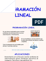 PROGRAMACIÓN LINEAL OPTIMIZACIÓN