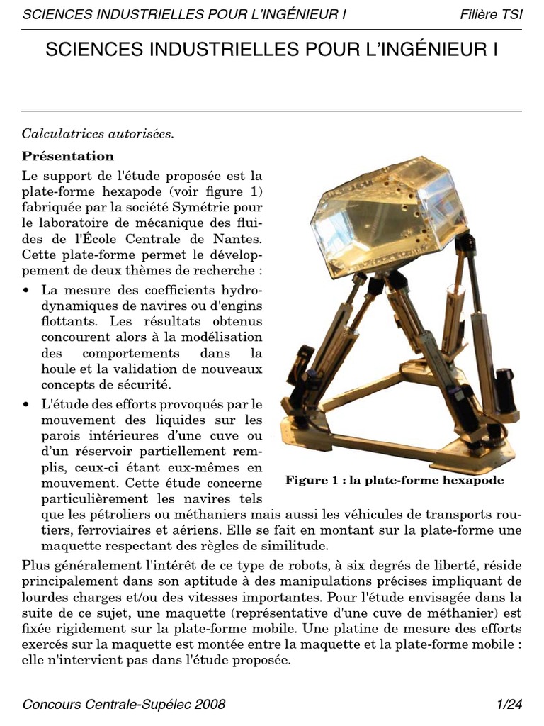 Étude sur la plateforme hexapode | PDF | Mouvement de rotation | Rotation