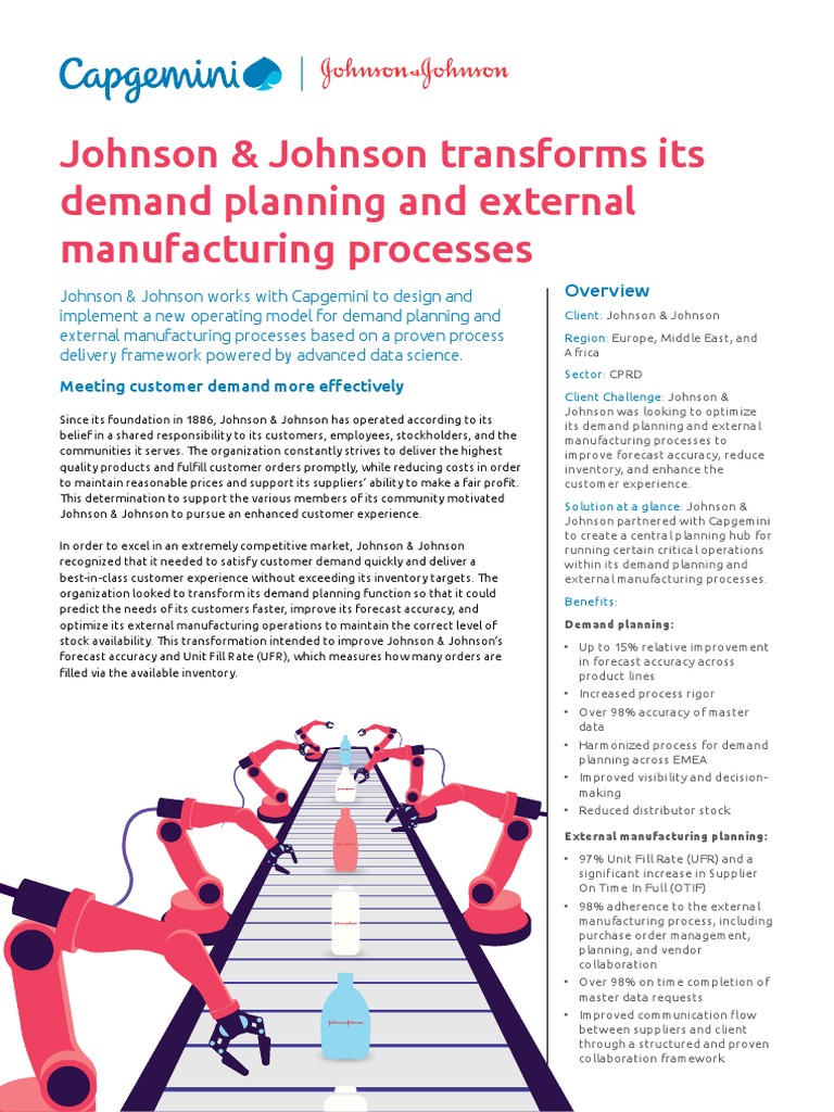 Johnson And Johnson Transforms Its Demand Planning And External