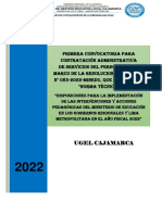 I Convocatoria Cas-2022 - Ugel Caj