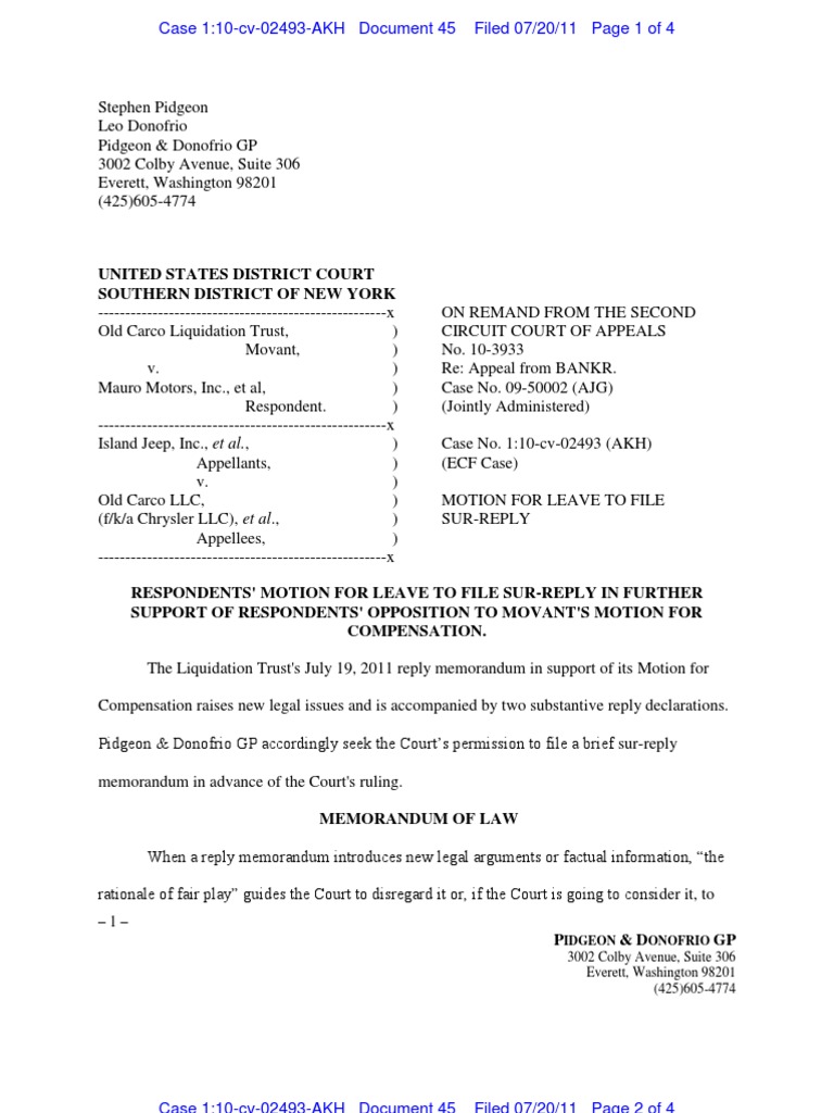 in-re-old-carco-llc-sdny-45-first-motion-for-leave-to-file-sur