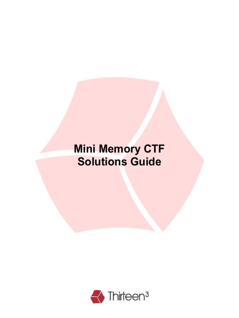 Mini Memory CTF Solutions Guide | PDF | Windows Registry | Utility Software