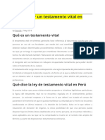 Cómo Hacer Un Testamento Vital en Perú