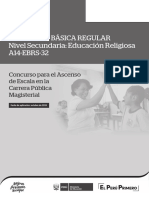 A14-Ebrs-32 - Ebr Secundaria Educacion Religiosa - Forma 2