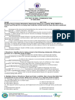 Diagnostic Test in Oral Communication