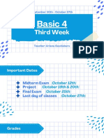 Basic 4 (Ciunac) - Third Week