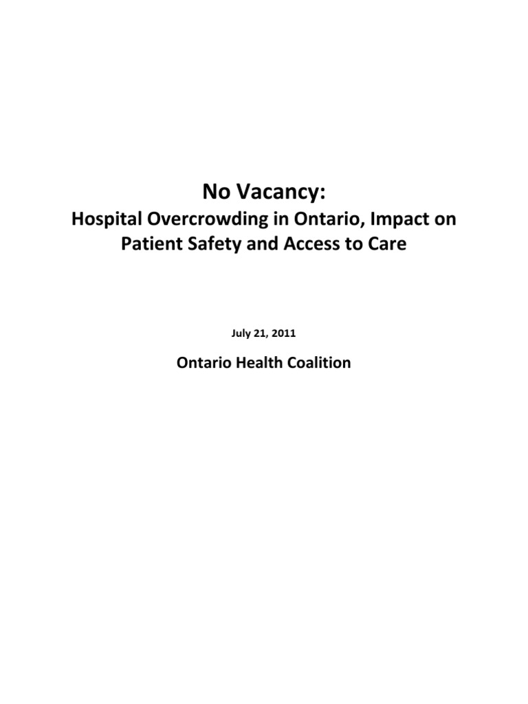 Hospital Beds Report Final Emergency Department Hospital