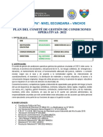 Plan de Comite de Gestión de Condiciones Operativas