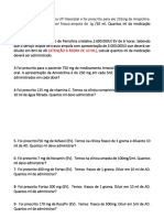 Cálculo de Penicilina: Exercícios Práticos | PDF | Penicilina | Remédio