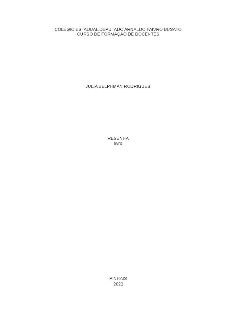 Resenha Português | PDF