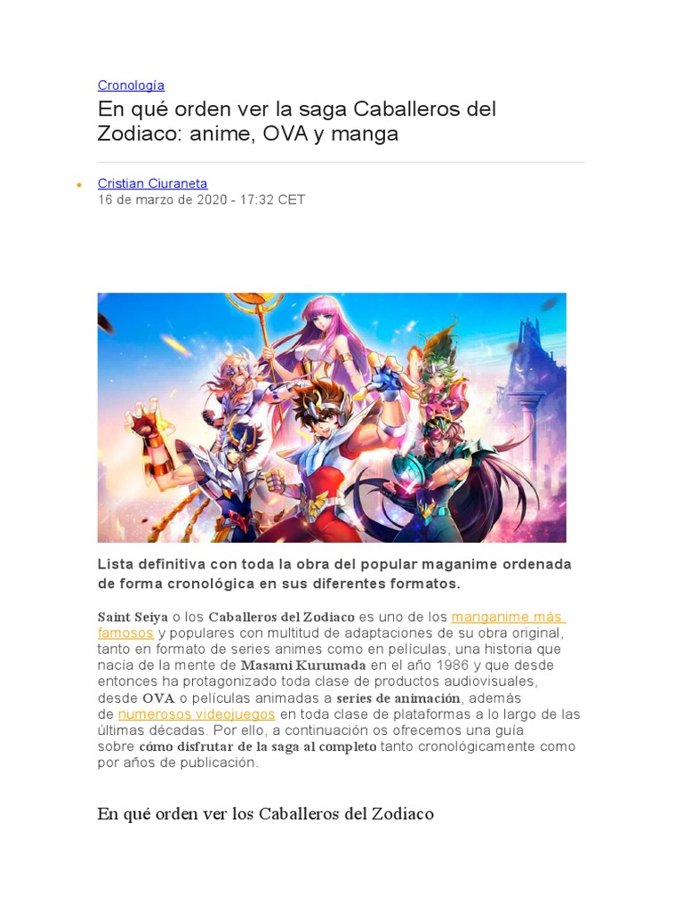 Saint Seiya: Omega - Wikipedia, la enciclopedia libre