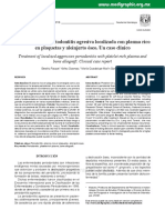 Tratamiento de periodontitis agresiva localizada con PRP y aloinjerto óseo