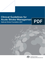 Clinical Guidelines For Acute Stroke Management-2007