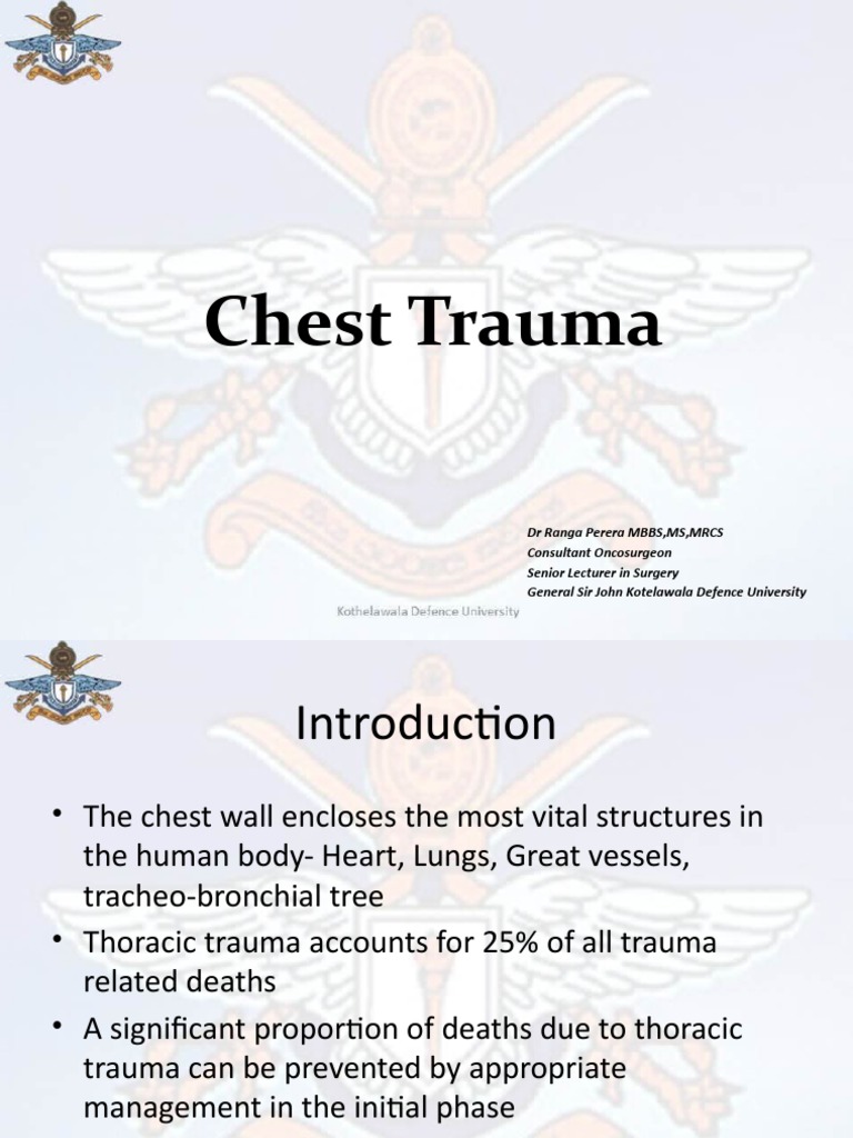 Chest Trauma BCEC | PDF | Thorax | Respiratory System