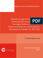 2015 Libro Da Tesi PHD-UNAM-FFYL Ed. Educación de Negocios y Americanización en América Latina Casos Incae (Costa Rica) e Itam (MX) EPUB-PDF ISBN-978-607!02!6800-7