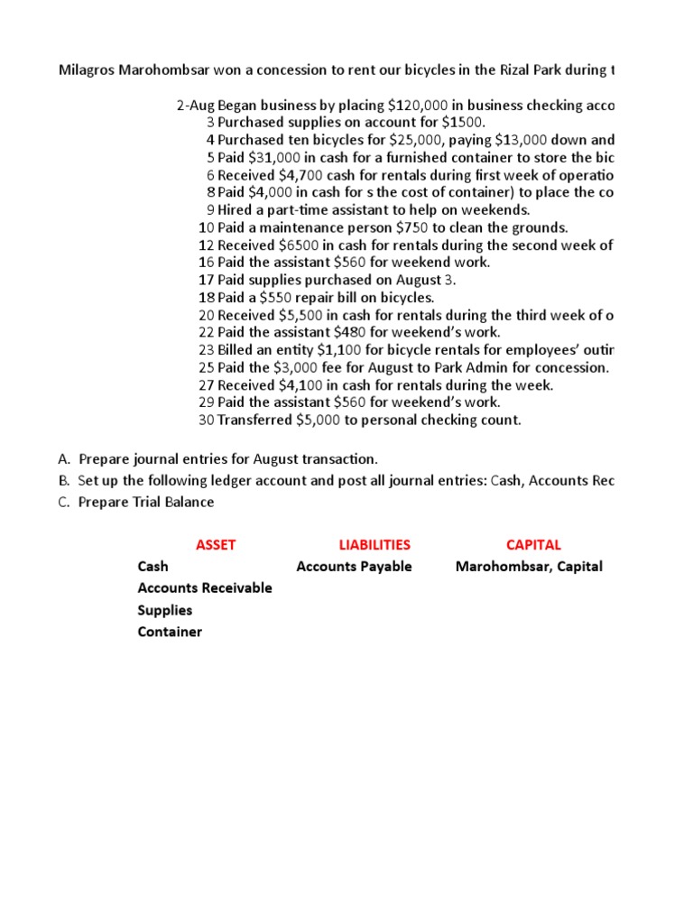 Act101 Journalizing and Posting | PDF | Debits And Credits | Expense
