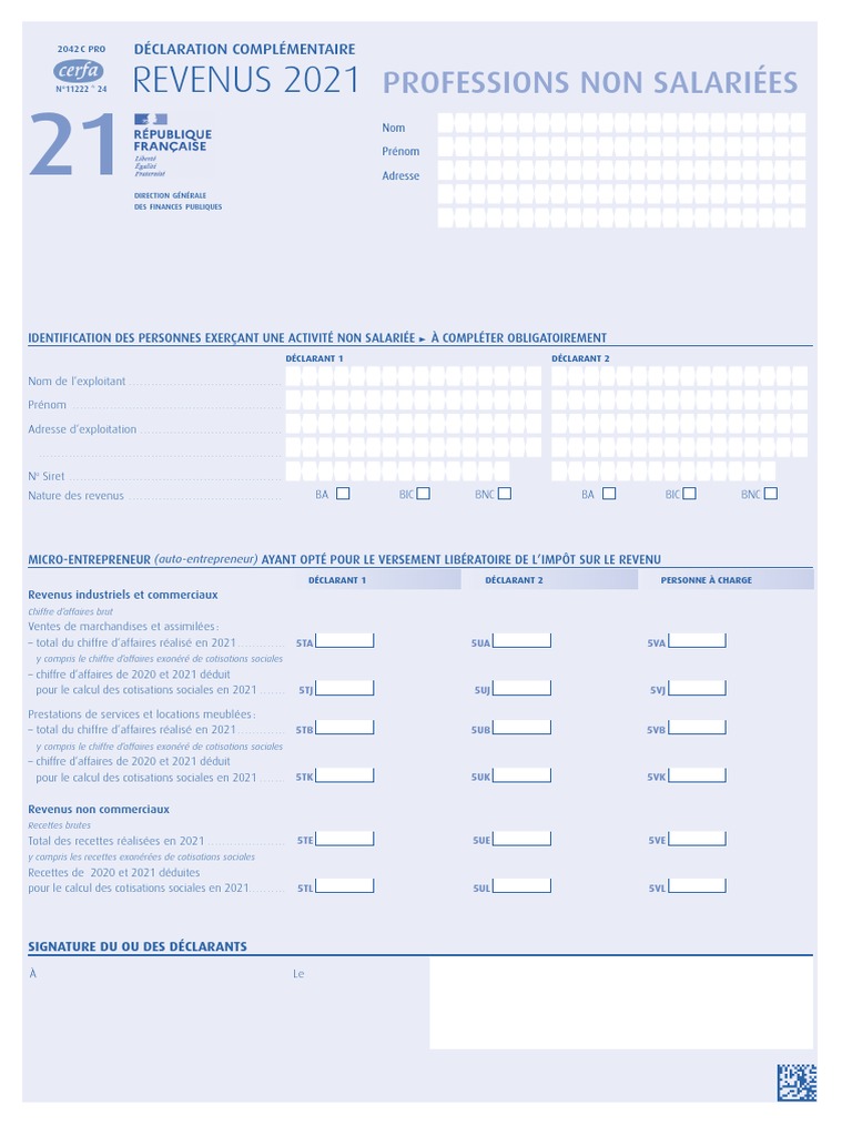 Revenus Non Salariés en 2021 | PDF | Impôt sur le revenu | Micro ...