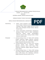 Keputusan Kepala BPJPH No.57 Tahun 2021 Kriteria Sistem Jaminan Produk Halal