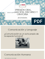 Clase 1 Comunicación, Lenguaje, Discurso y Oratoria
