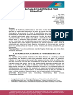 Blast Furnace Replacement Rate Calculation for Biomass Injection
