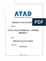 VUNG ANG II THERMAL PROJECT WELD CALCULATION