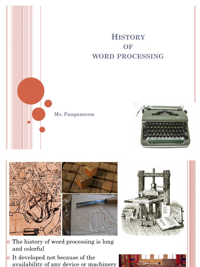 02 History of Word Processing | Word Processor | Typewriter