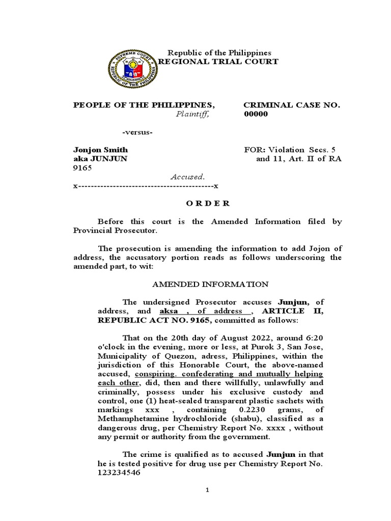 Motion to admit amended info pdf