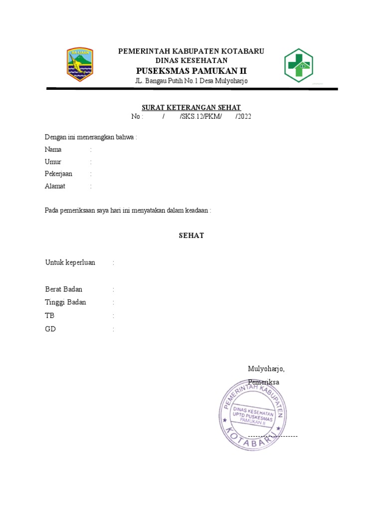 Surat Sehat | PDF