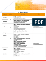 Conteúdos 1o bimestre disciplinas 1a série ensino médio