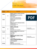 Componentes curriculares e avaliações